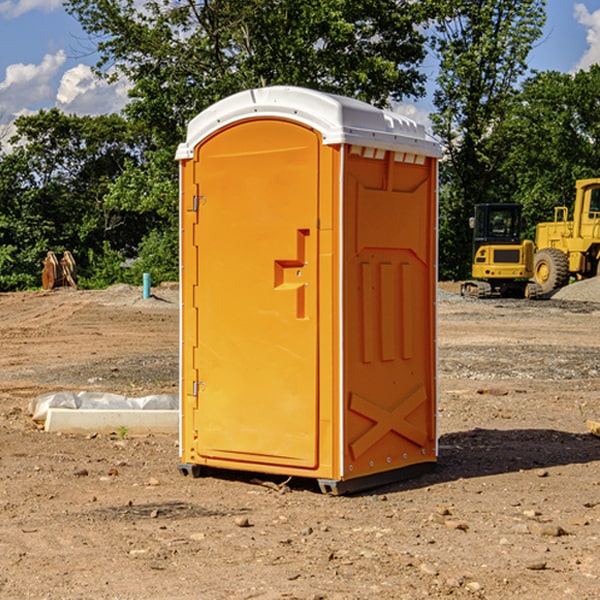 how often are the portable restrooms cleaned and serviced during a rental period in Olsburg Kansas